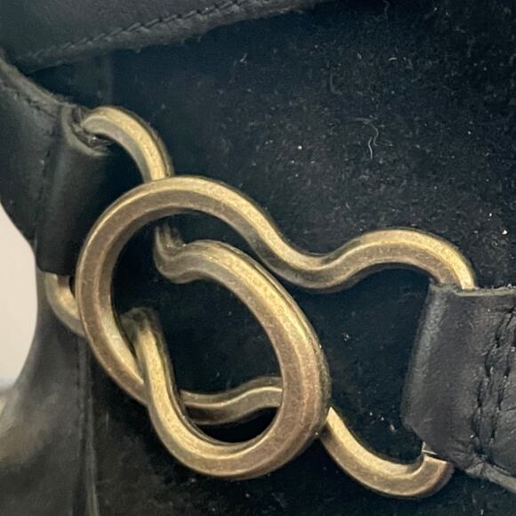 Women's 10 TIMBERLAND Dennett Ankle Boot in Black Leather and Nubuck Worn Once - Picture 5 of 13